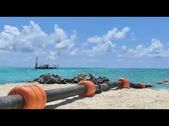 DN315 HDPE Pipe Floats Dengan PE Hull Dan High Density PU Foam Fill Di Dalam