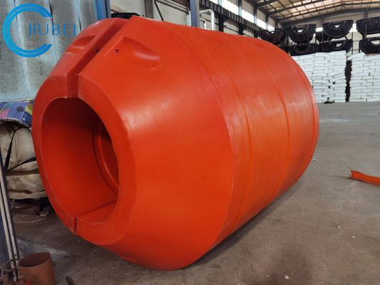 Marine Pontons Pipe Floats Buoys Orange Dredging Pipeline Mendukung 4-6 Inch