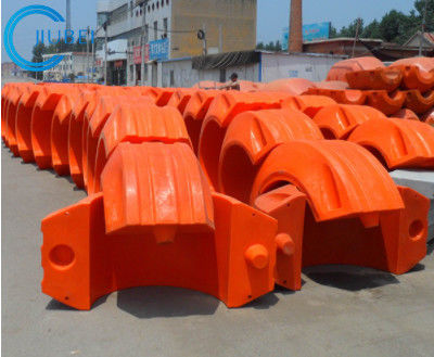 Marine Pontons Pipe Floats Buoys Orange Dredging Pipeline Mendukung 4-6 Inch