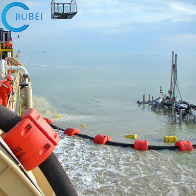Rotomoulded PE Pengerukan Pipa Floats Machine Floater Marine Dredger 14 Inch