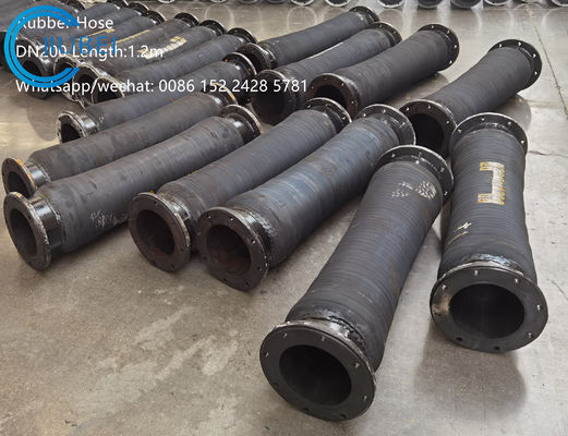 50 ft Heavy Duty Dredging Rubber Discharge Hose Dengan Flanges Connection
