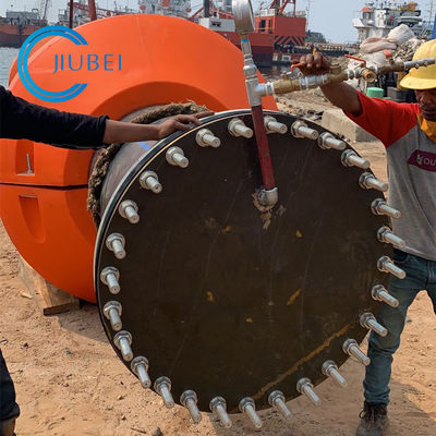 Sea / River / Lake Heavy Duty Dredging Pipe Float Collars Untuk Pengosongan Pipa
