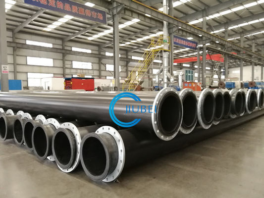 Permukaan Langsing UHMWPE Pipe Extruding Produksi Dengan baut Dan Kacang Termasuk Sertifikasi ISO9001