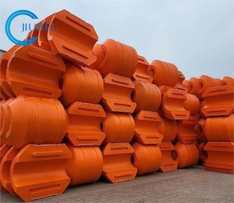 DN315 HDPE Pipe Floats Dengan PE Hull Dan High Density PU Foam Fill Di Dalam