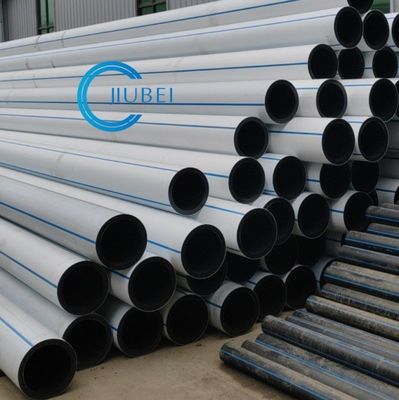 Air Supplying Dredging HDPE Pipe Putih-hitam Co-extruded dengan ketahanan dampak yang sangat baik / Steel Flanges Connection