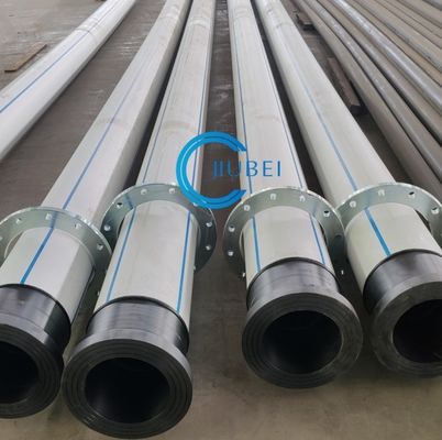 5.8/11.8m Per Panjang Dredging HDPE Pipe Diameter Disesuaikan Ketahanan dampak yang sangat baik