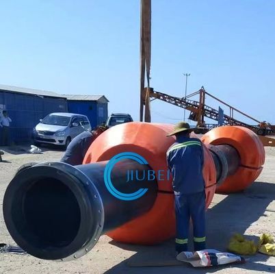 Pipa HDPE terapung oranye atau kuning yang disesuaikan dengan instalasi baja galvanis panas