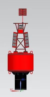 Kuning/Merah/Hijau Polyetilen Buoy UV tahan cuaca 1550mm Fokal Pesawat Ketinggian pemeliharaan gratis 800kg