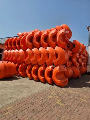 PE Float Material HDPE Pipe Floater dengan Kelenjar Sambungan Kelenjar Dan Washers