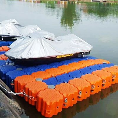 Stabil Low Maintenance Hitam persegi panjang Pontoon Plastik