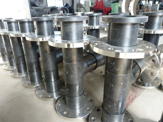 Pengelasan Sambungan Dredging HDPE Pipe Di Putih Dengan Pita Biru Untuk Berbagai Proyek Dredging