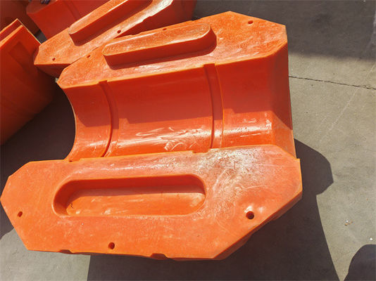 Orange HDPE Pipe Floater Untuk Solusi Penghapusan Sedimen Lingkungan Dredging