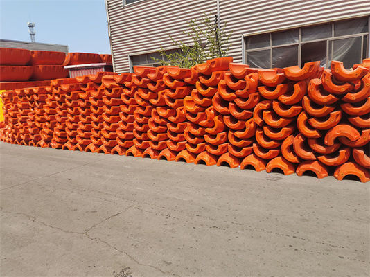 Orange HDPE Pipe Floater Untuk Solusi Penghapusan Sedimen Lingkungan Dredging