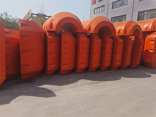 Orange HDPE Pipe Floater Untuk Solusi Penghapusan Sedimen Lingkungan Dredging