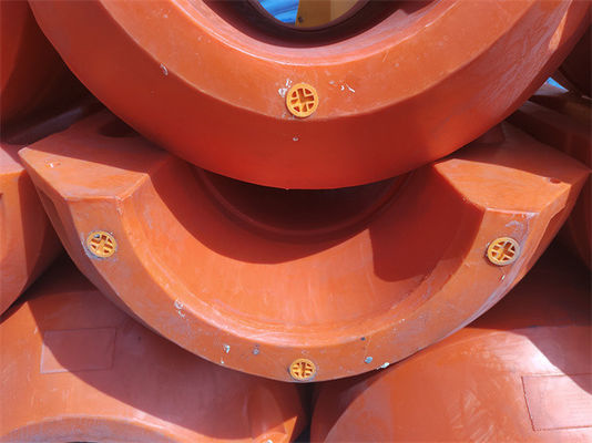 Floater pipa HDPE pertanian dengan koneksi galvanis panas