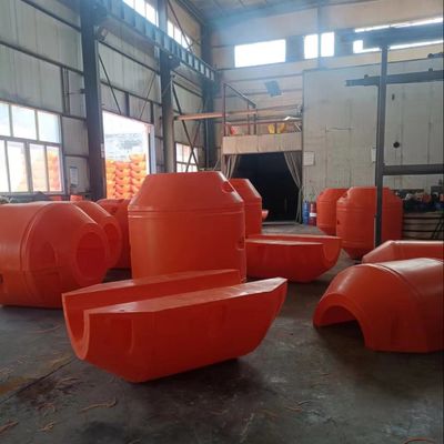 Hot Galvanized Dredging Pipe Floats Mudah Pemasangan Resistensi Dampak Bolts Baja Rostless